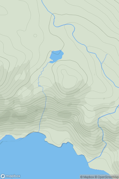 Thumbnail image for Torr a' Choit [Glen Shiel to Loch Hourn and Loch Quoich] showing contour plot for surrounding peak